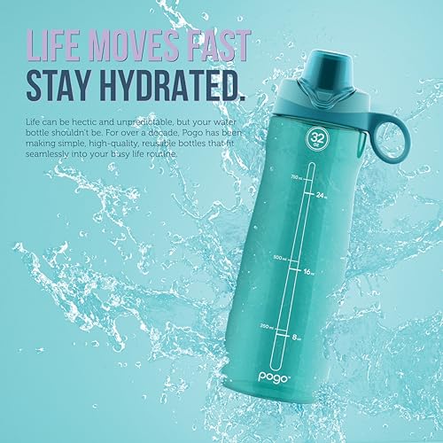 Pogo 40oz Plastic Water Bottle with Chug Lid and Carry Loop, Lilac - color: Lilac, size: 40 Ounces