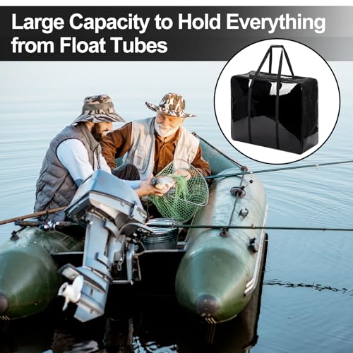 Inflatable Fishing Float Tube Storage Bag Carrying Foldable Carrying Fishing Tube Bag Organizer for Angling Outdoor Recreation Camping Boating River Transport Carry Storage