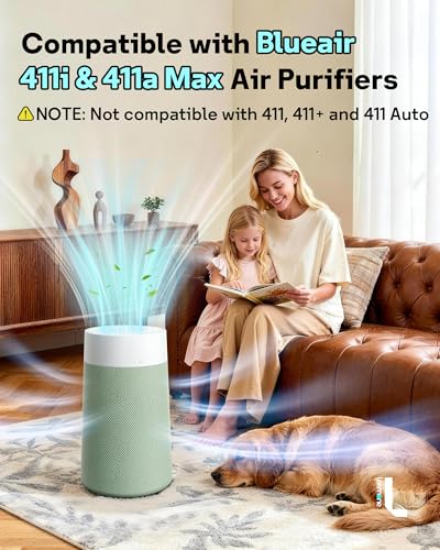 411i Max Pre-Filter Replacement fit for BLUEAIR Blue Pure 411i Max and 411a Max Air Purifiers, Washable Fabric, 4 Pack