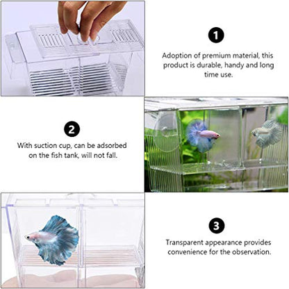 POPETPOP 1pc Fish Breeding Box Floating Incubator for Fry Cup Container for Betta and Guppy Fish