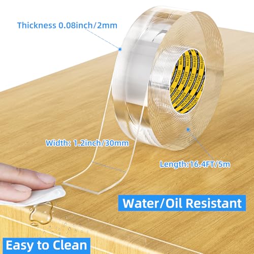 2Pack Clear Edge Protector Strip,1.18in x 16.4FT(32.8FT Total),Sharp Edge Wrap Cover Tape,Self Adhesive Protective Bumper Guards for Cabinet Door Desk Table Furniture,Kitchen Countertop,Waterproof - size: 2Pack x 1.18in x 16.4FT(32.8FT Total)
