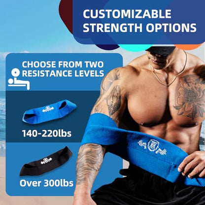 MANUEKLEAR Bench Press Band, Sling Bench Press Band for Men and Women Power Weight Lifting Fitness - Push Up Exercise Assistance Bench Block Increase Strength Gym Workout Equipment - color: 140-220lbs Blue