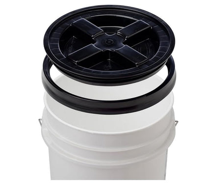 3.5 Gallon Aqua Food Grade BPA Free Bucket Pail with White AirTight Screw on Lid (Pack of 2)