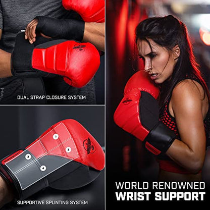 Hayabusa T3 Boxing Gloves - Sparring | Sparring Gloves, Muay Thai Gloves, Kickboxing Gloves, Heavy Bag Gloves, Boxing Gloves for Men and Women, Boxing Gloves - color: Red/Black, size: 10oz