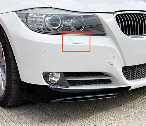iJDMTOY Unpainted/Primed Front Washer Nozzle Spray Cover Replacements Compatible with BMW 2009-2012 LCI E90/E91 3 Series w/Front Road Illuminating Light Washing Feature