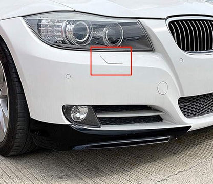 iJDMTOY Unpainted/Primed Front Washer Nozzle Spray Cover Replacements Compatible with BMW 2009-2012 LCI E90/E91 3 Series w/Front Road Illuminating Light Washing Feature