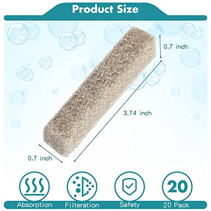 20 Count Ammonia Reducer Filter Pads Compatible with Aqueon, Aquarium Filter Sponge Pads, Fish Tank Filter Pads Compatible with QuietFlow LED PRO Model 20 and 75