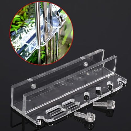 Acrylic Transparent Aquarium Tool Holder 7-Hole Rack Wall Mount Storage Fish Tank Maintenance Organizer for Scissors Tweezers Scraper Spatula