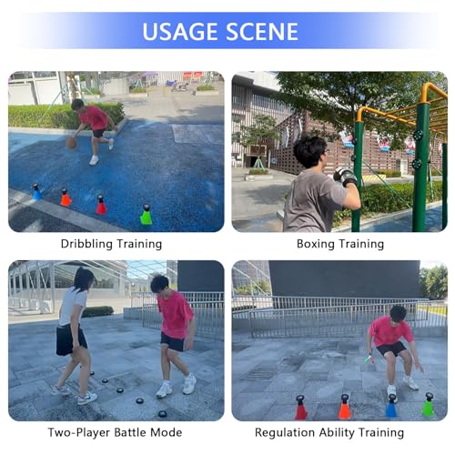 6PCS Sport Agility Light,Agile Reaction Training Light,Quick Response Training Light,Last 30 Hours,5 Light Color&6 Mode