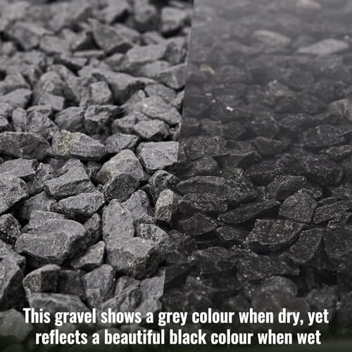 10 Pound Gravel Rocks, 0.5-0.7 Inches Polished Pebbles for Plants, Fish Tank, Clear Vase and More, Natural Black Stones