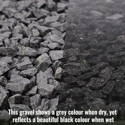10 Pound Gravel Rocks, 0.5-0.7 Inches Polished Pebbles for Plants, Fish Tank, Clear Vase and More, Natural Black Stones