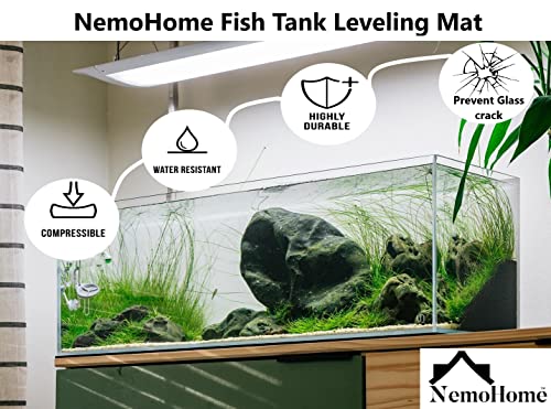 Aquarium Leveling Mat- Compressible Neoprene Foam, Water resistant, Heavy weight support, and Easy to Cut for Fish Tank Stability, Black (24x48 in) - size: 24x48 in