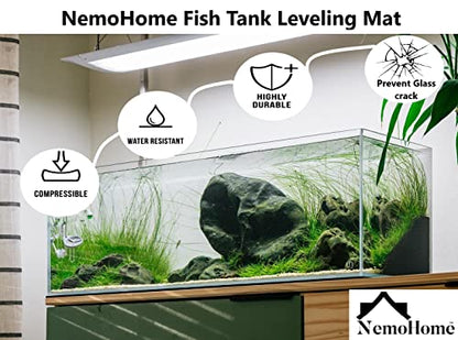 Aquarium Leveling Mat- Compressible Neoprene Foam, Water resistant, Heavy weight support, and Easy to Cut for Fish Tank Stability, Black (24x48 in) - size: 24x48 in