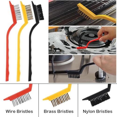 11PCS Crevice Cleaning Brush Set - Hard Bristle Crevice Cleaning Brush Tool, Multifunctional Gap Scrub Brush for Home, Bathroom, Kitchen, Window Track, Bathtub, Vehicle, Faucets, Bowl, Teapot, Cup Use