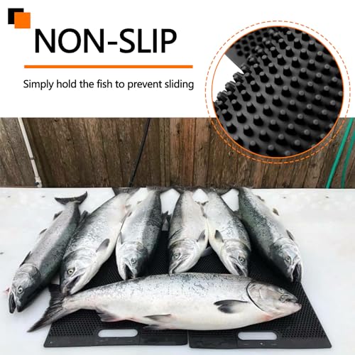 Heavy Duty Fish Fillet Bait Cutting Board - NonSlip Mat for Filleting, Cleaning & Cutting - Rollable & Large Size (14*28", Black) - color: Black, size: 28"L x 14"W