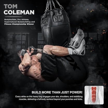 RDX 4FT Double Angle Punch Bag with Gloves & 6-Panel Hanging Chain – Uppercut & Body Shot Heavy Boxing Bag for Muay Thai, MMA, Kickboxing & Power Training – Unique Angled Design for Realistic Striking