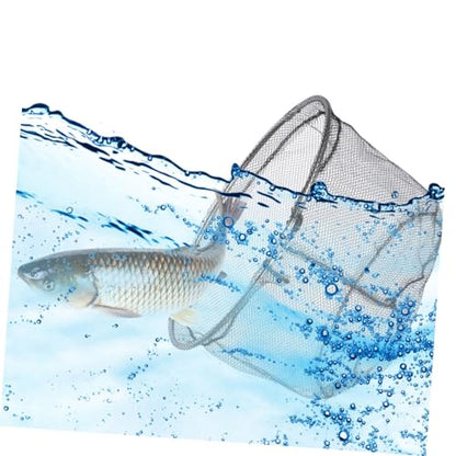 PRETYZOOM 4pcs Foldable Fishing Landing Net Heads 40cm Stainless Steel Frame Replacement Mesh Bags for Freshwater and Saltwater Trout Fishing