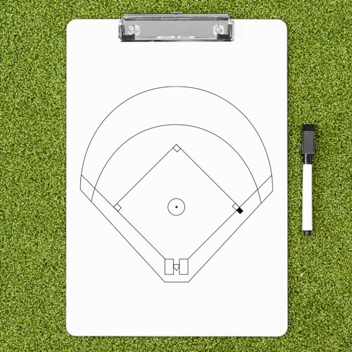 FORZA Dry Erase Coaches Clipboard [13 Sport Options] - Wipe Clean Tactics Whiteboard (Baseball)