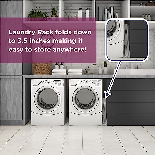 BLACK+DECKER 3 Tier Expandable Collapsing Foldable Laundry Rack for Air Drying Clothing, Space Saving Heavy Duty Lightweight Metal Drying Rack(Silver) - color: Silver