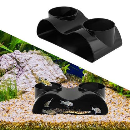 Aquarium Underground Tunnel Cave Fish & Shrimp Under Gravel Tunnel Aquarium Cave Hideout Shrimp and Fish Hiding Caves Shrimps Hideout(Size:Double Holes)