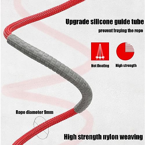 30 FT Long Jump Rope for Kids Adults,Double Dutch Jump Rope,Adjustable Skipping Ropes with High-strength Nylon Braided Rope Core,360°Rotation Not Entangled,Long Enough for 6-10 Jumpers.