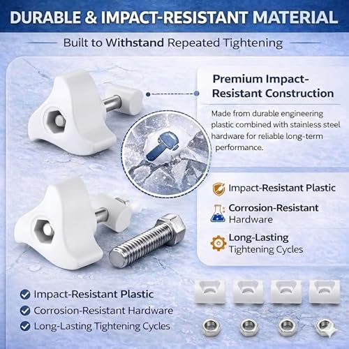 4 Pack A20215 Replacement Parts Compatible with Fluval Canister Filters, Lid Fastener Compatible with Fluval FX6 FX5 FX4 FX2, Includes 4 Fasteners & 8 Barrel Nuts, Secure Fit and Long Lasting - size: 4 PACK