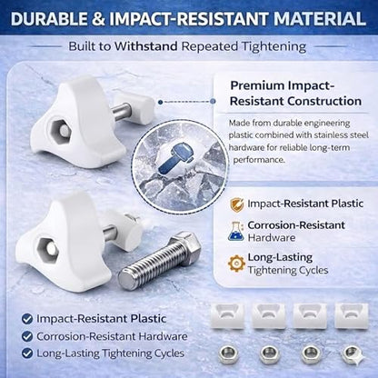 4 Pack A20215 Replacement Parts Compatible with Fluval Canister Filters, Lid Fastener Compatible with Fluval FX6 FX5 FX4 FX2, Includes 4 Fasteners & 8 Barrel Nuts, Secure Fit and Long Lasting - size: 4 PACK