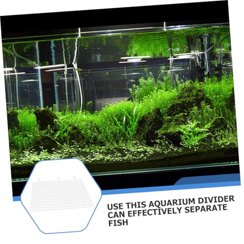 Totority Fish Tank Divider Board with White Plastic Panels and Suction Cups Aquarium Isolation Screens for Separating Fish Suitable for Betta and Aquatic Tank Separation