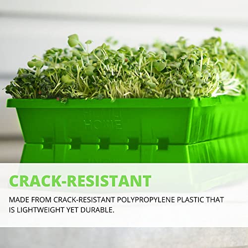 1020 Seed Starting Trays, Plant Tray, Microgreens Growing Trays, Plastic Seed Trays, Reusable Seedling Tray, 5-Pack Growing Trays, Germination Tray, Planting Tray, Plant Tray For Seedlings - color: Green