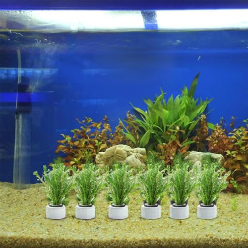 Ceramic Plant Weights - Aquatic Plants Fixed Ring Set, Anti-Floating Ring Aquarium Plants | Anti-Floating Water Plant Anchor Weights Pot, Aquarium Plant Stabilizer for Fish Tank Accessories