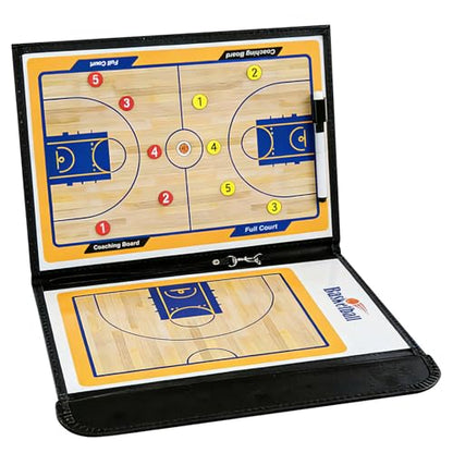 Basketball Coaching Board with Magnetic Players - Dry Erase Clipboard for Basketball Coaches, Professional All-in-One Basketball White Board for Coaching Includes Play Templates & Storage