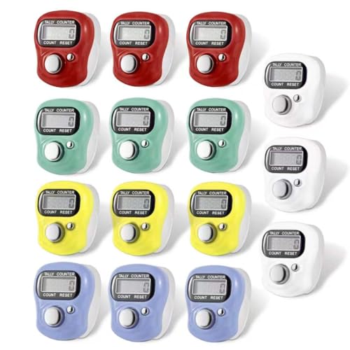 TESEAS Electronic Finger Counter, 5-Digit Number Count Hand Tally Clicker - color: 15pcs