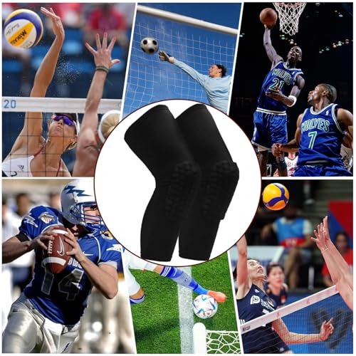 PISIQI Knee Pads Compression Pads Long Leg Sleeve Collision Avoidance Brace - color: Ni Cai Black, size: XX-Large