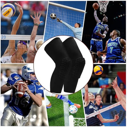 PISIQI Knee Pads Compression Pads Long Leg Sleeve Collision Avoidance Brace - color: Ni Cai Black, size: XX-Large