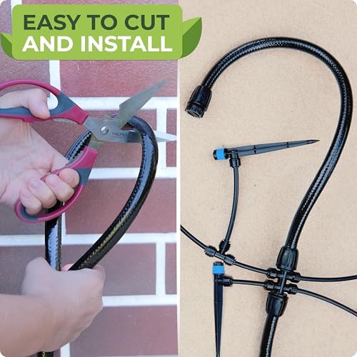 50 FT 1/2 Irrigation Tubing Mainline - Flexible Drip Irrigation Tubing Perfect for Push-To-Connect Garden Irrigation System, or as Blank Distribution Hose for Any Gardening Project