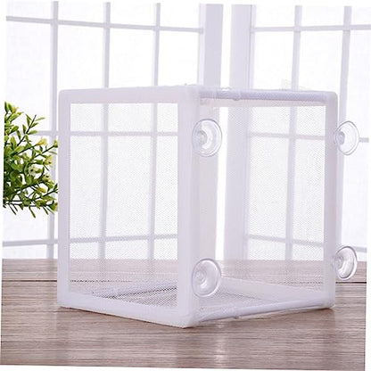 LIOOBO Incubation Net Net Water Aquarium Suction Fish Isolation Breed Tank Separator Fish Tanks Breeding Hatchery Small Incubator Cup White