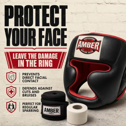 Amber Fight Gear Deluxe Headgear - size: Large