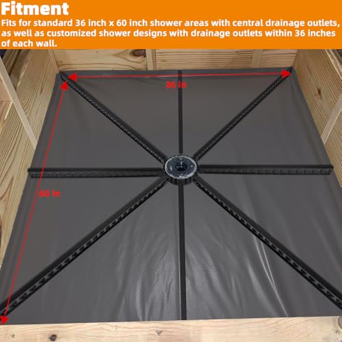 Pitch Shower Kit Pre Sloped Shower Pan Kit for Pitch,Quick Shower Kit Sticks for Shower Floor Mortar Bed with Water Drainage Slope,Shower Slope Kit with Center Ring&8 Float Sticks Shower Slope System - style: 1PCS Center Ring + 8PCS Shower Pan Tapered Flo