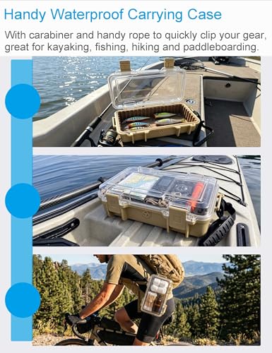 Waterproof Box Dry Box Watertight Storage Box for Boat Waterproof Containers Hard Protective Case Phone Case for Kayaking, Boating & Fishing Floating Kayak Tackle Boxes 10" L x 5" W x 2.5" H