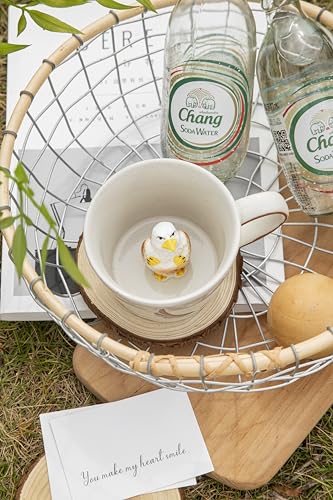 DIHOclub Eagle Coffee Cup Ceramic 3D Wild Animal Inside Mug,Cute Cartoon Handmade Figurine Mugs,Holiday and Birthday Gift for Coffee Milk Tea Lovers,12 OZ(Grey Eagle) - color: Grey Eagle