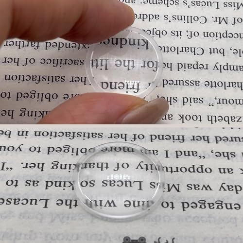 Double Convex Lens - 21mm Diameter, 41mm Focal Length, Optical biconvex Lens for Physics Experiments, Photography, Magnifying, and DIY Projects - Pack of 5pcs (20.8mm x H3mm x F41) - size: 20.8mm x H3mm x F41