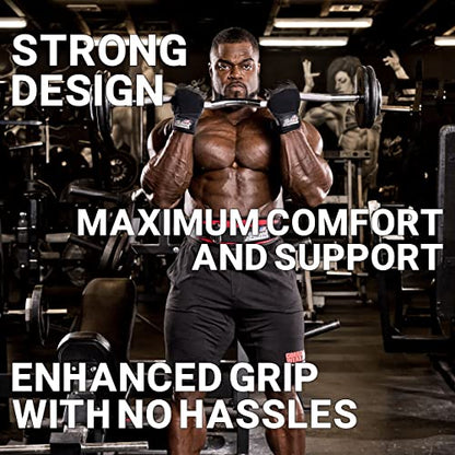 Schiek Sports 540 Platinum Lifting Gloves, Gym Workouts | Wrist support, weight training, durable grip, comfortable palm padding, weightlifting gloves, sports wrap, gym gloves for men - size: 3X-Large