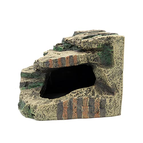 Large Resin Reptile Tank Accessories Hideouts Cave Habitat Decor for Leopard Gecko Lizards Turtle