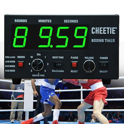 Boxing Interval Timer, Digital Timer Gym,with Led Display, 1-12 Challenge Rounds/Adjustable Buzzer, for Gym Home (Green) - color: Green