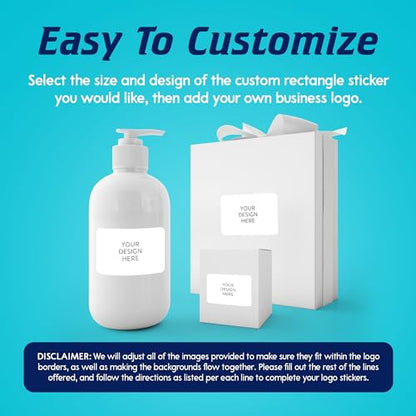 Custom Vinyl Stickers with Image, Text, Design, Logo. Waterproof Personalized Business Labels for Packaging, Bottles, Jars, Candles, & Handmade. Dishwasher Safe, UV Protected, 30+ Backgrounds, 5x3