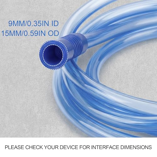 Extended Suction Connection Tube, 6.5 Feet Hose Tubing Replacement Flexible & Durable, Compatible with 9mm Standard Connector Devices 2 Pcs