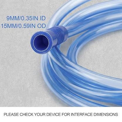 Extended Suction Connection Tube, 6.5 Feet Hose Tubing Replacement Flexible & Durable, Compatible with 9mm Standard Connector Devices 2 Pcs