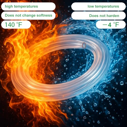 AUAUY 8mm ID X 11mm OD Clear PVC Vinyl Tubing, 5m/16ft Length Lightweight Flexible Tubing Hose, UV Chemical Resistant, Food Grade Plastic Pipe for Irrigation Water Oil Transfer Aquarium, Non-Toxic - color: 5m/16ft length, size: 8mm ID x 11mm OD