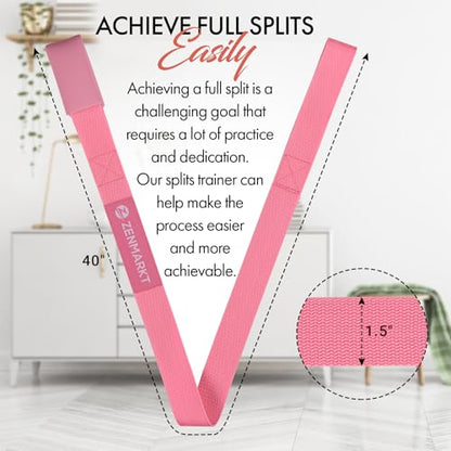 Cheer Stretching Strap for Flexibility Training and Stunt Practice | Durable Stretch Band to Improve Flexibility and Range of Motion, Essential Accessory for Cheerleaders - color: Pink