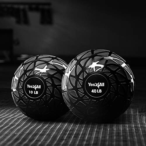 Yes4All Sand-Filled Slam Ball for Strength Training - color: Dynamic, size: 20lbs